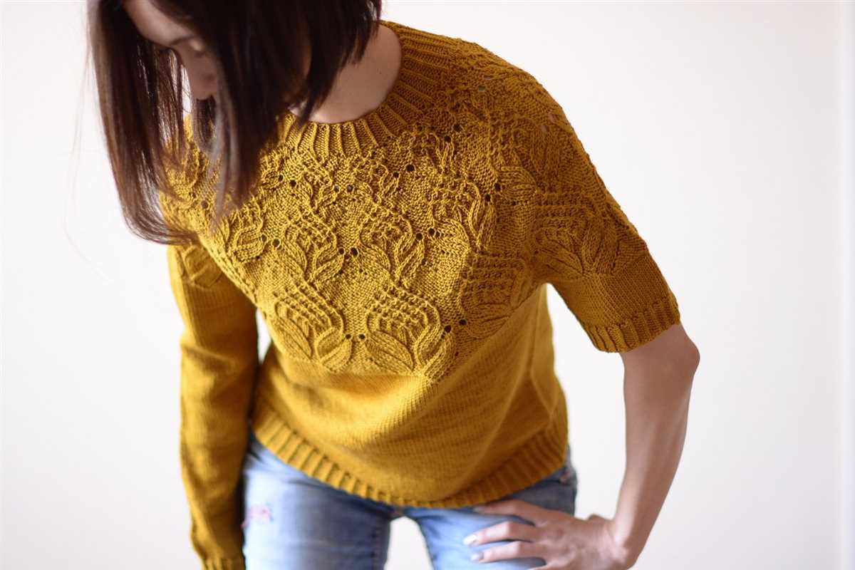 Knitted sweater pattern on circular needles