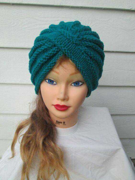 Knit turban hat pattern