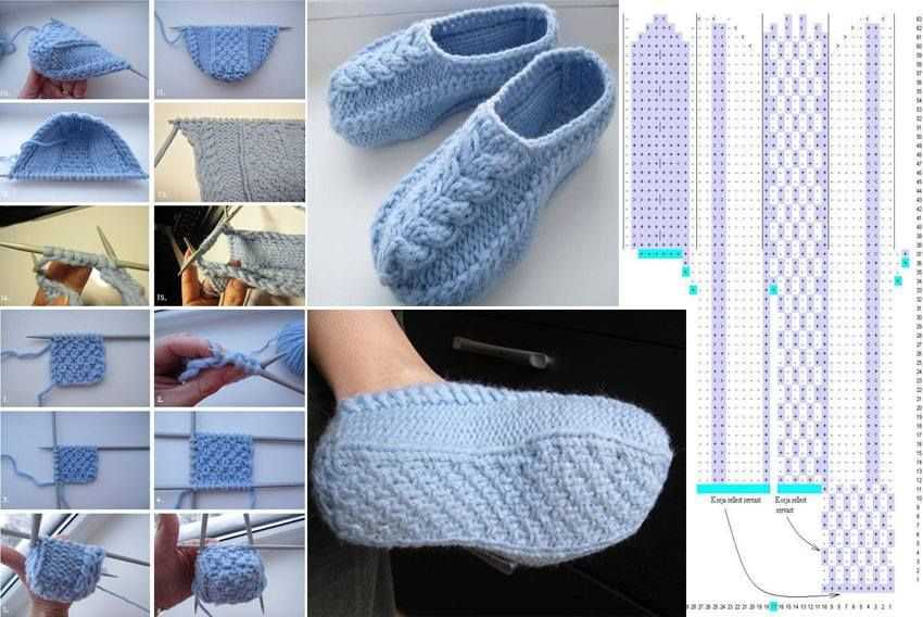 Bed slippers knitting patterns