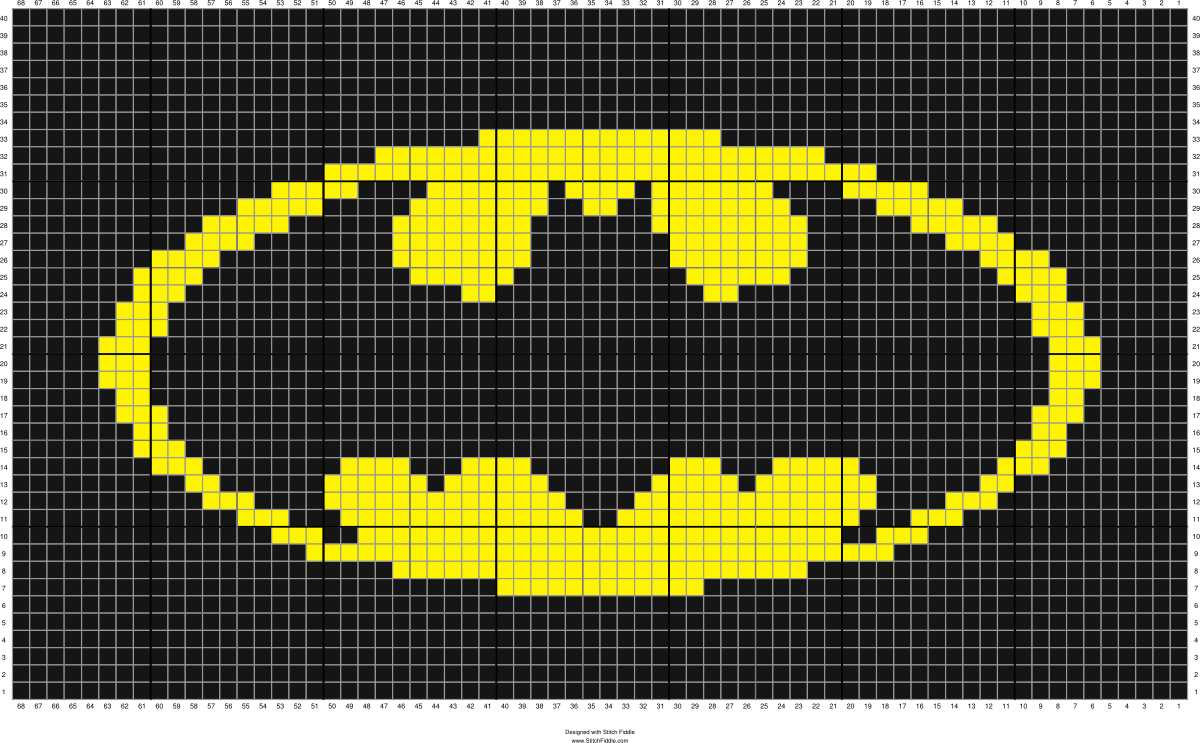 Batman logo knitting pattern