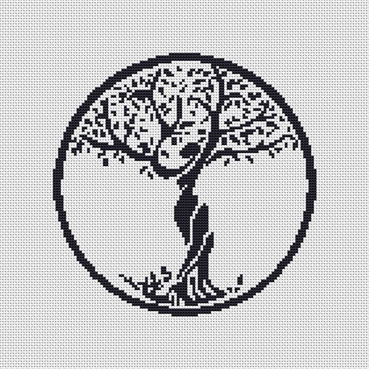 Tree of life throw knitting pattern