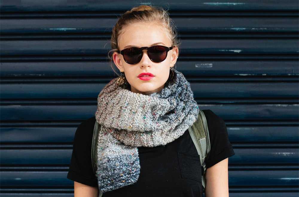 Knitted chunky scarf pattern free