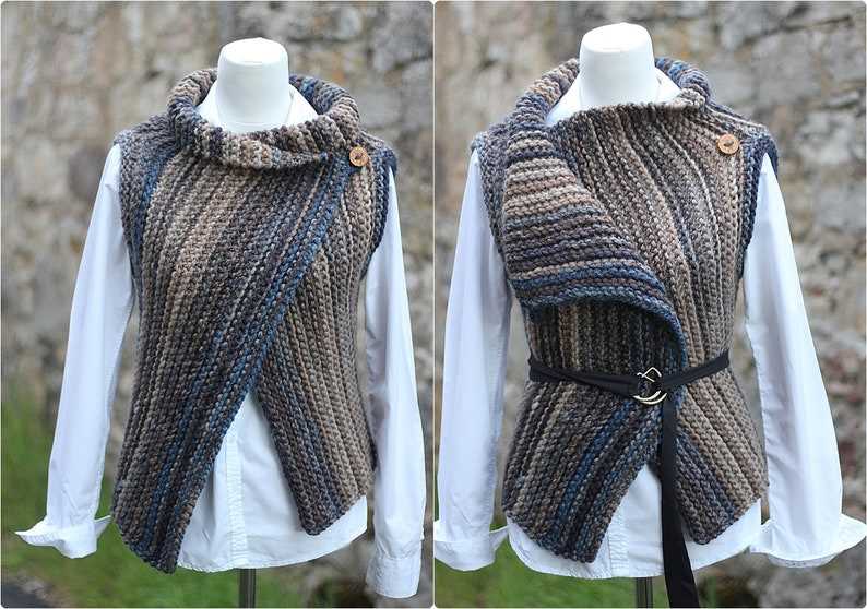 Knitted vest pattern bulky yarn