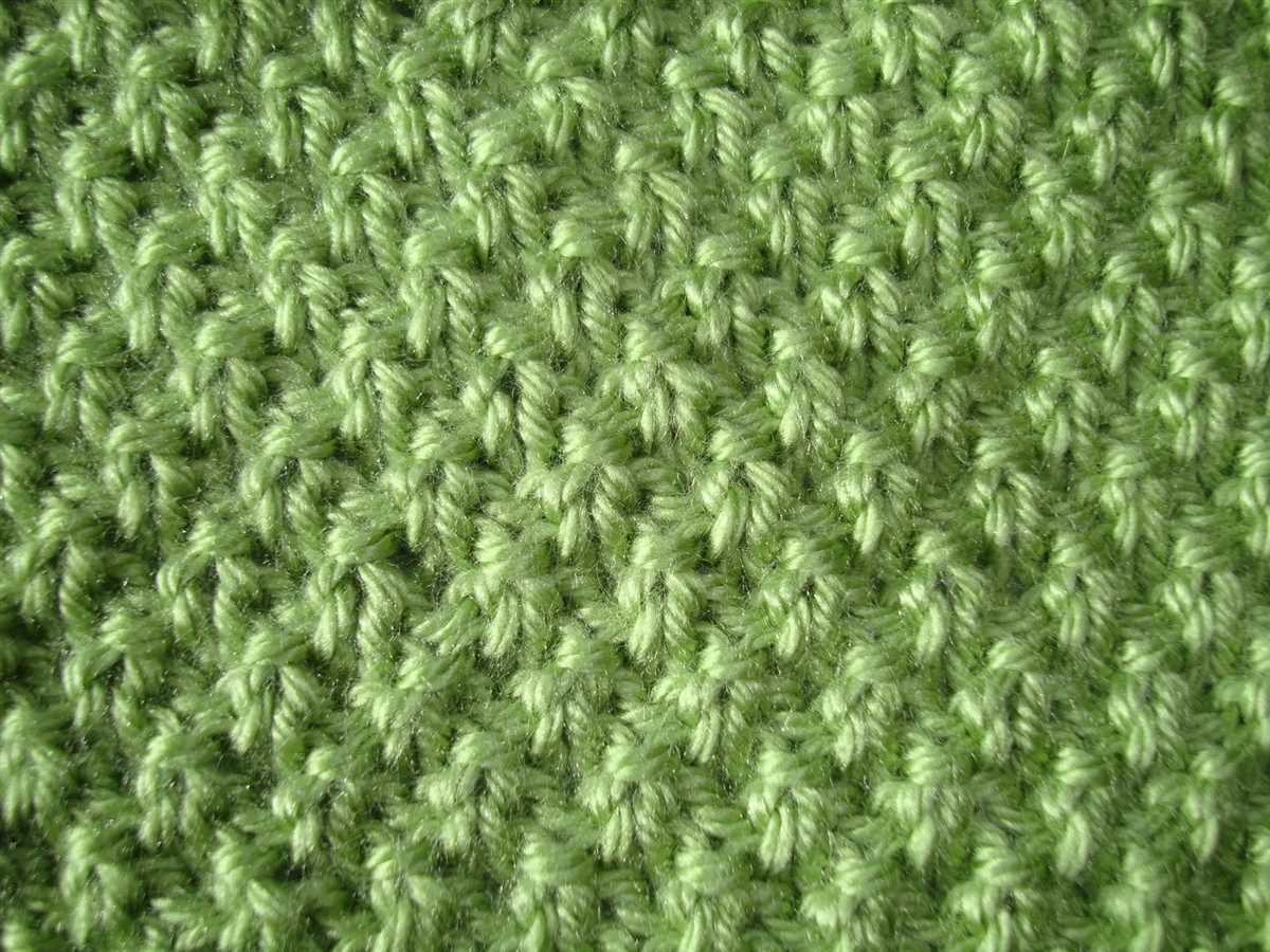 Knitting pattern swatches