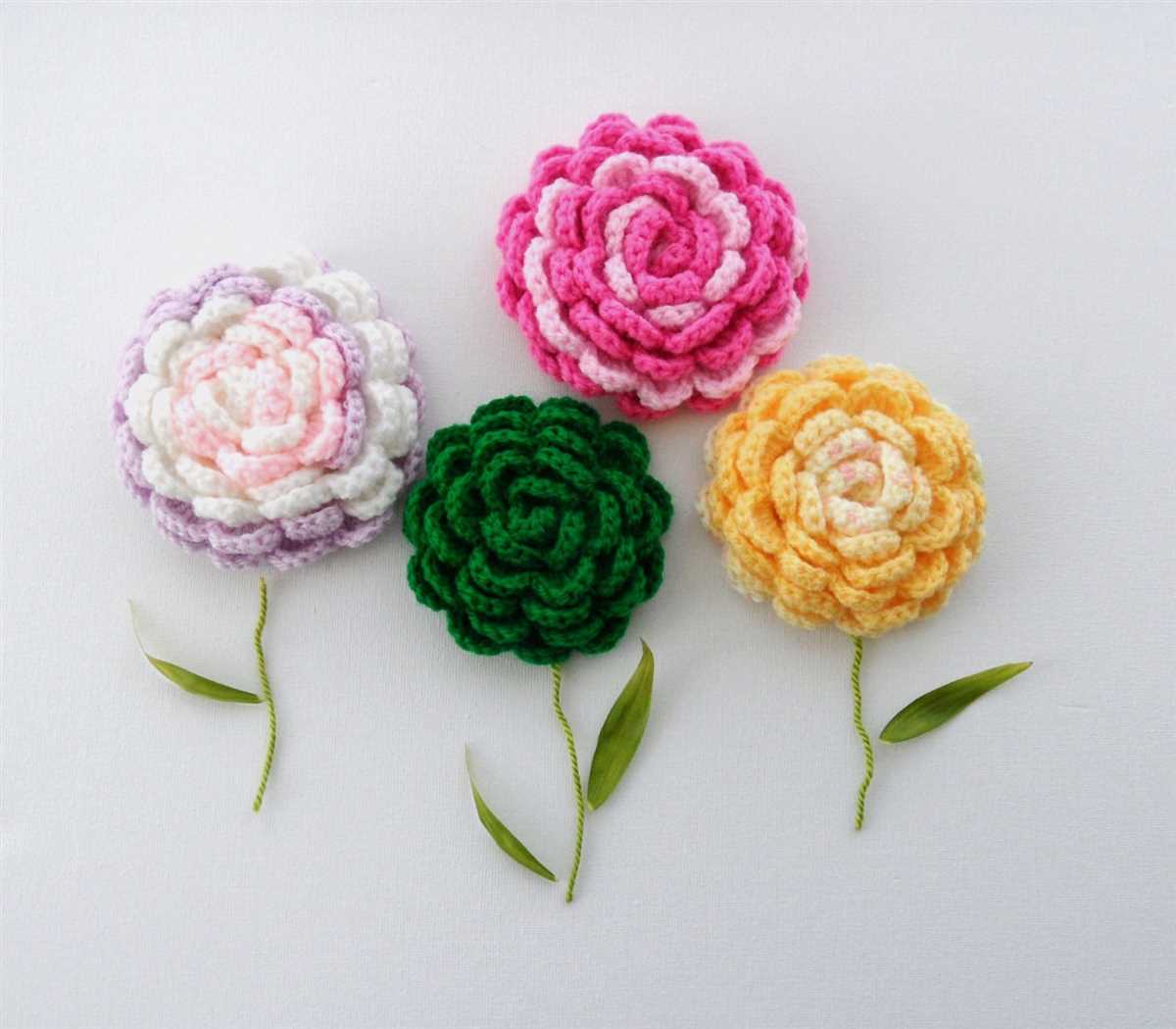 Knitted flower corsage free pattern