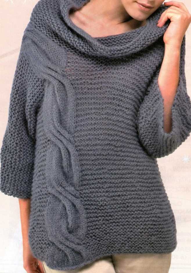 Oversized tunic knitting pattern