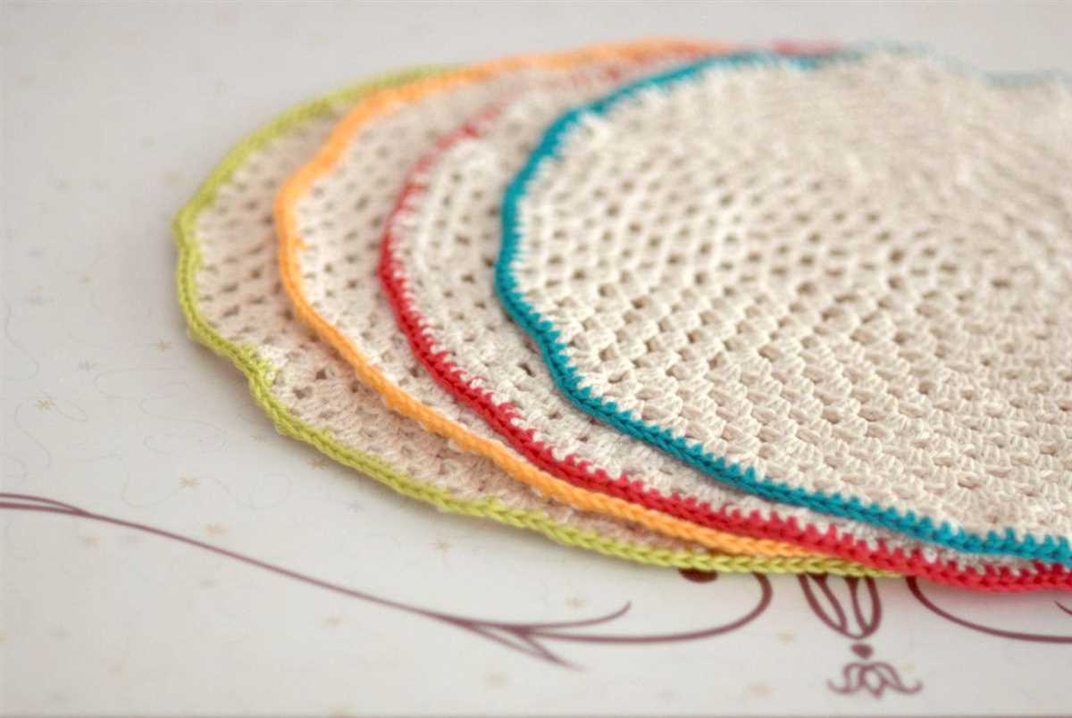Knitted round placemat patterns