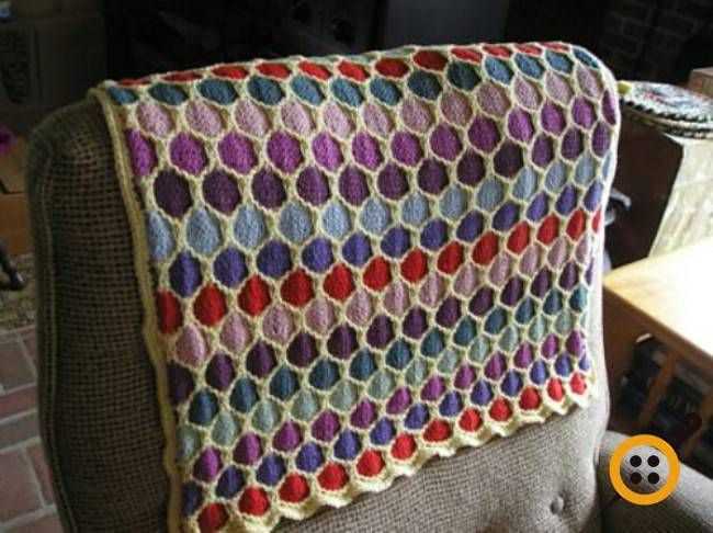 Honeycomb baby blanket knitting pattern