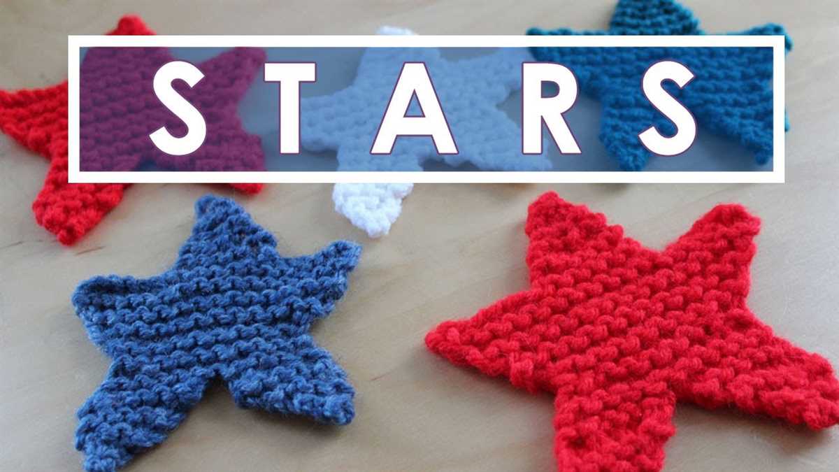 Small knitted star pattern