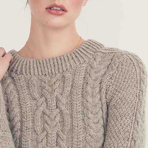 Moss stitch sweater knitting pattern