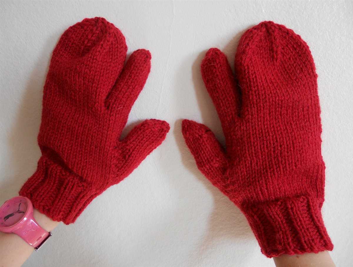 Knitting pattern for mens gloves