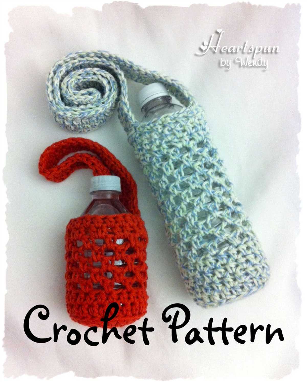 Knitted water bottle carrier pattern