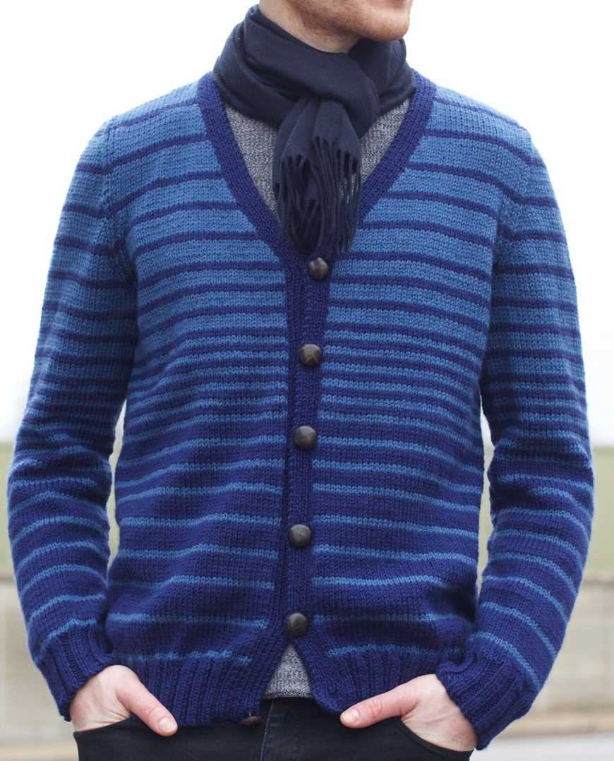Men's knitted cardigan pattern