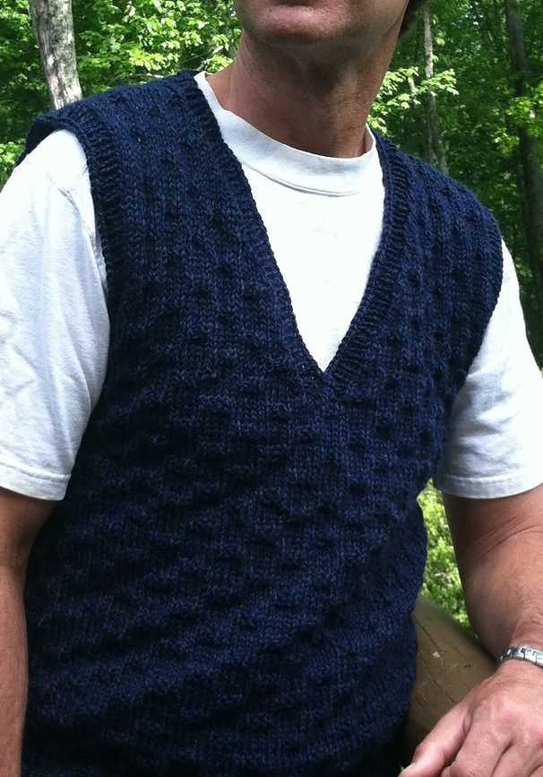 Free knitting pattern v neck vest men's
