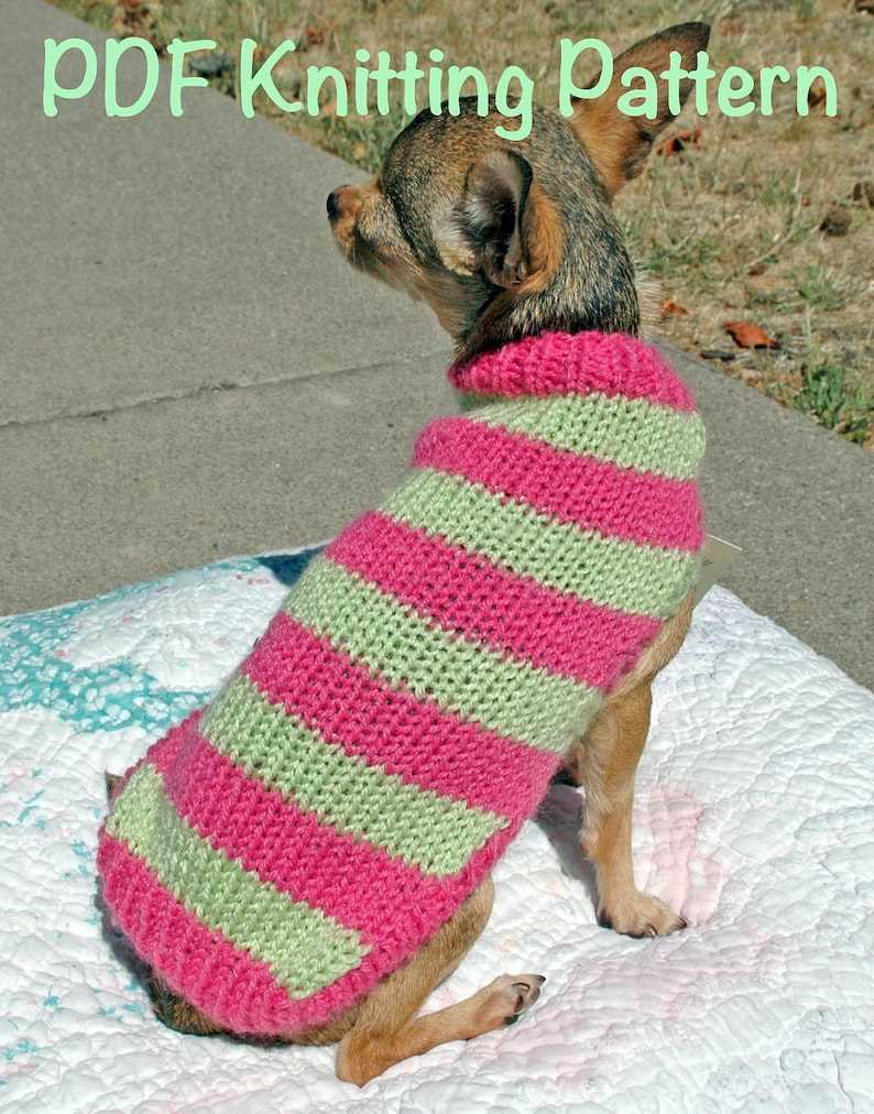 Extra small dog sweater knitting pattern free