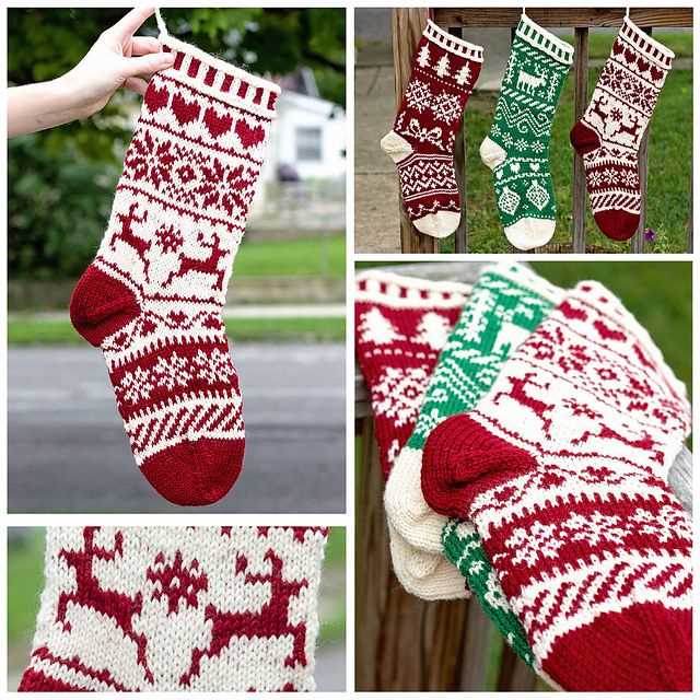 Simple christmas stocking knitting pattern