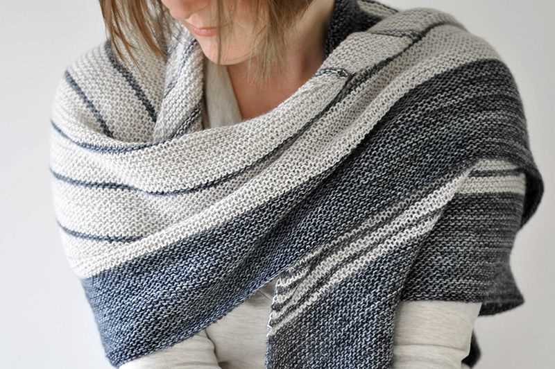 Free knitting pattern for striped scarf