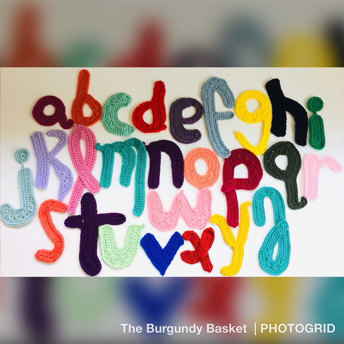 Knitted letter patterns