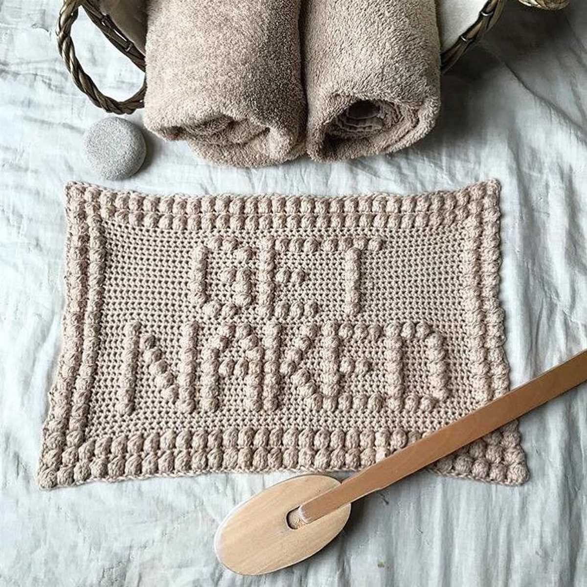 Bath mat knitting pattern