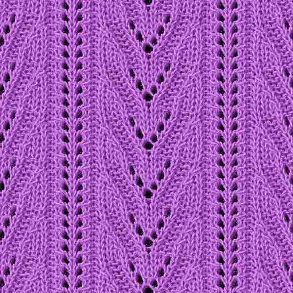 Knit pattern with holes