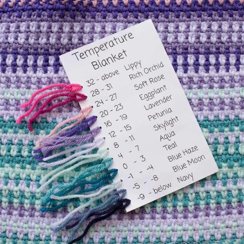 Temperature blanket pattern knit