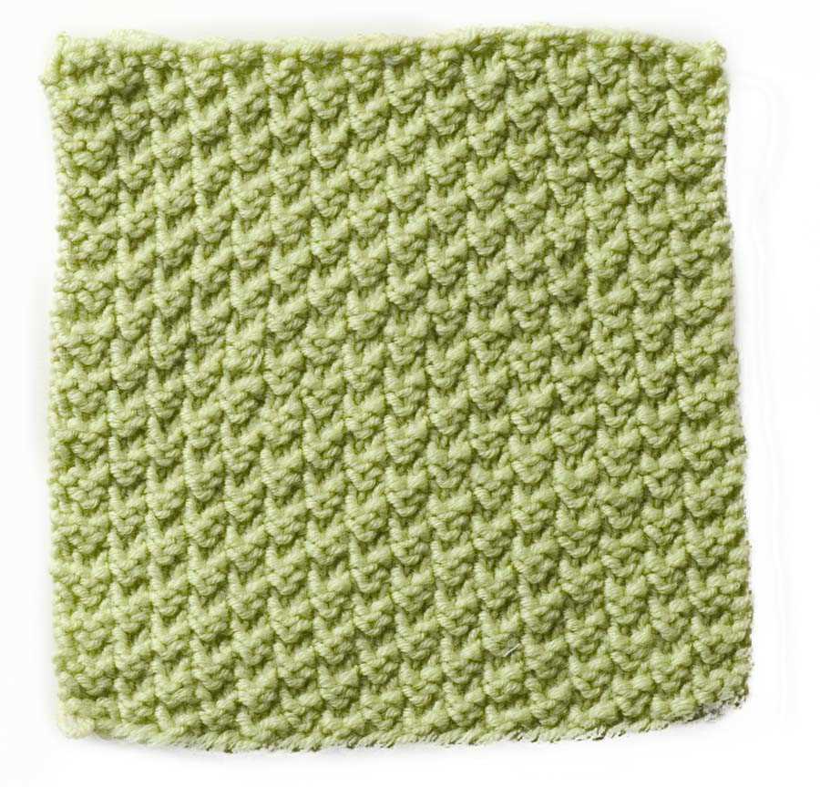 Moss stitch hat knitting pattern