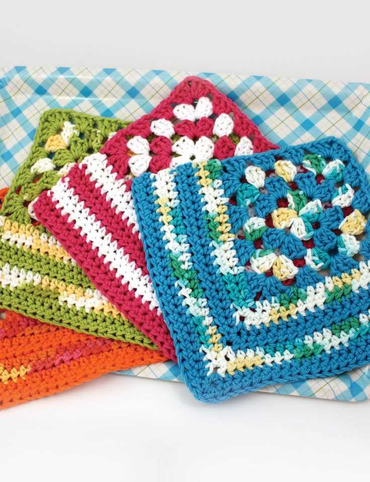 Corner to corner knitted dishcloth pattern