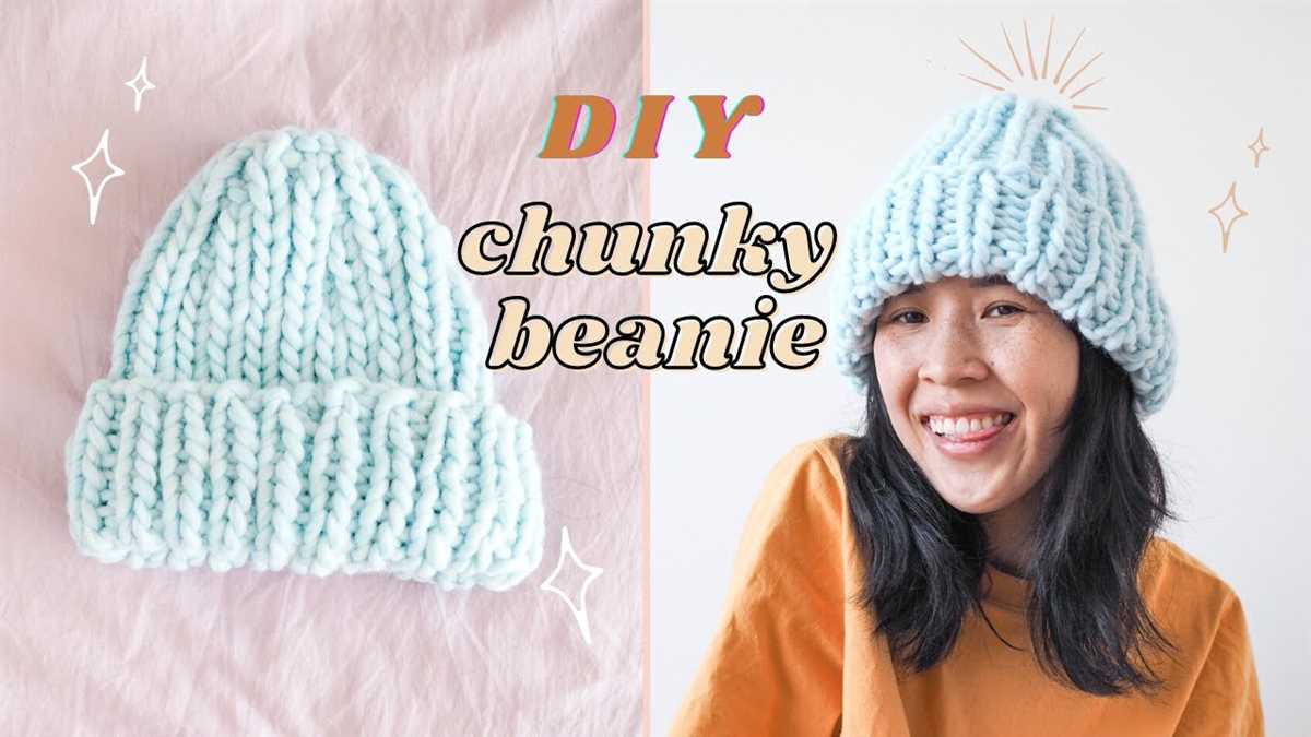 Knit chunky beanie pattern