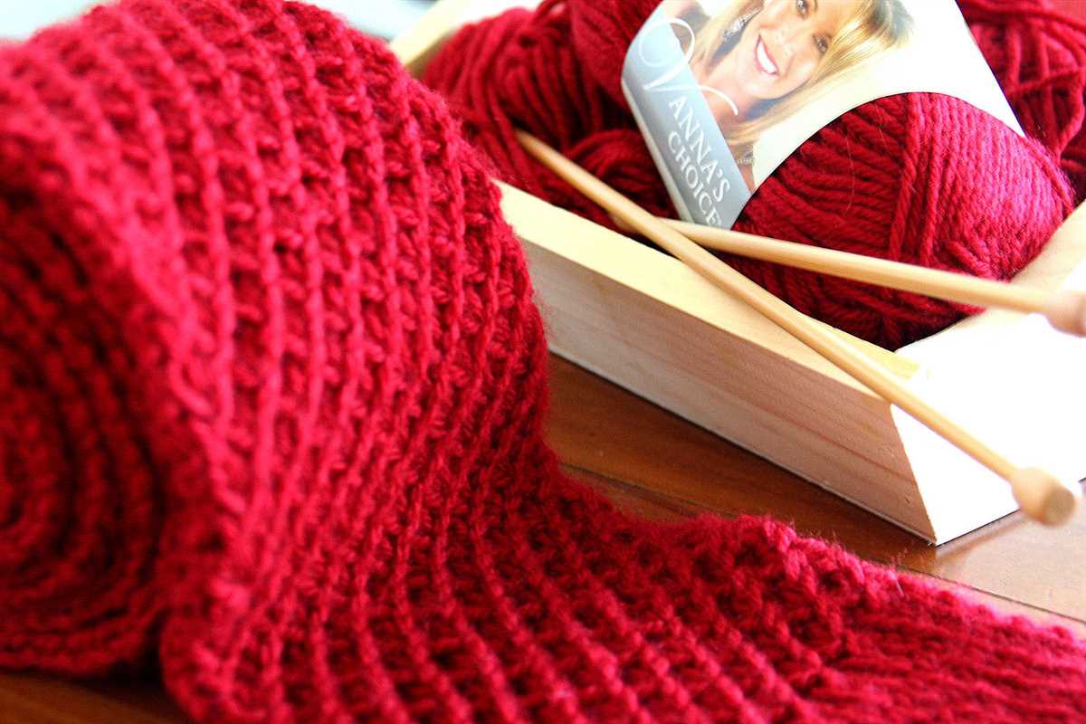 Super bulky knit scarf pattern
