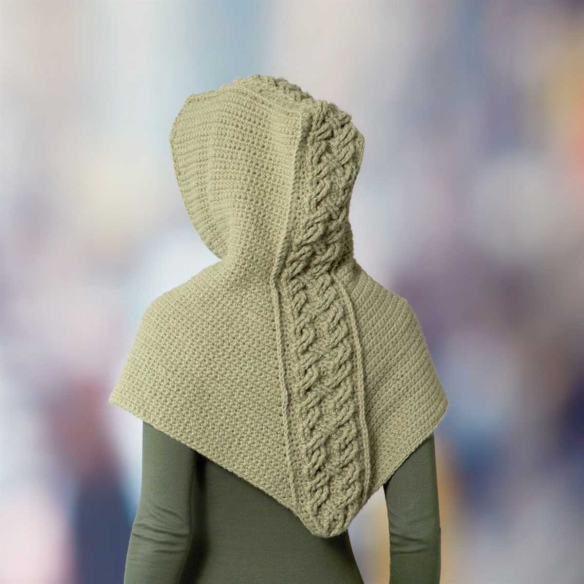 Cable hoodie knitting pattern