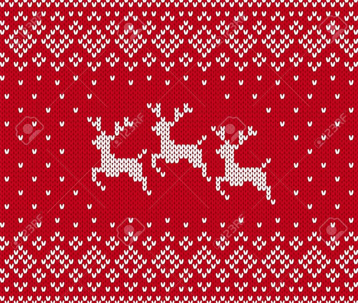Checkered knit sweater pattern