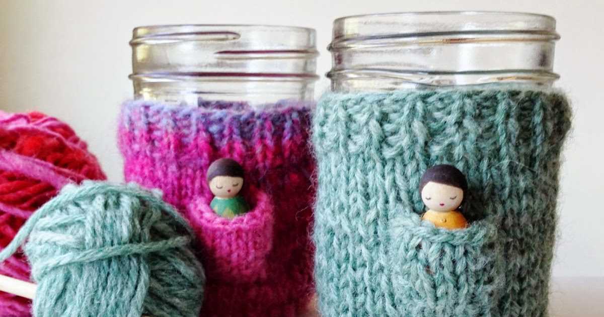 Knitted jar cover pattern