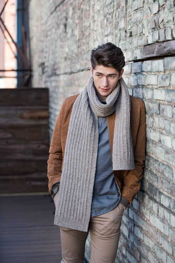 Mens scarf knit pattern