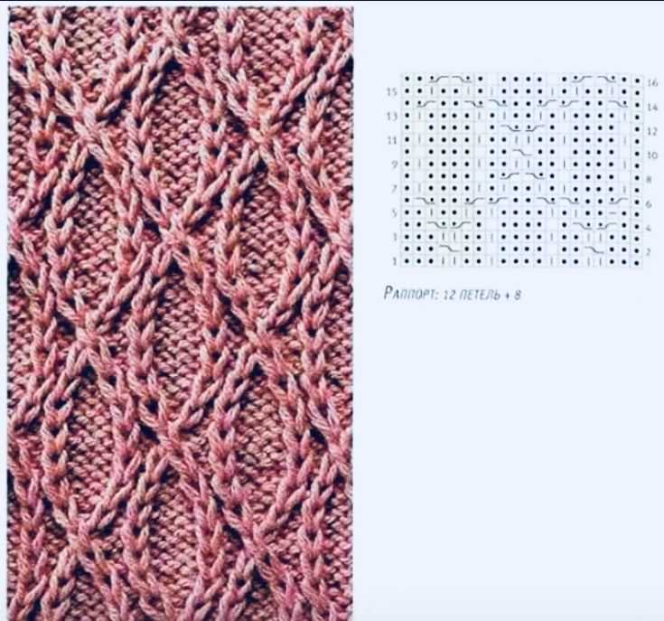 Alternating welted leaf knitting pattern