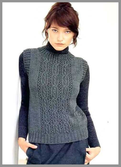 Turtleneck vest knitting pattern