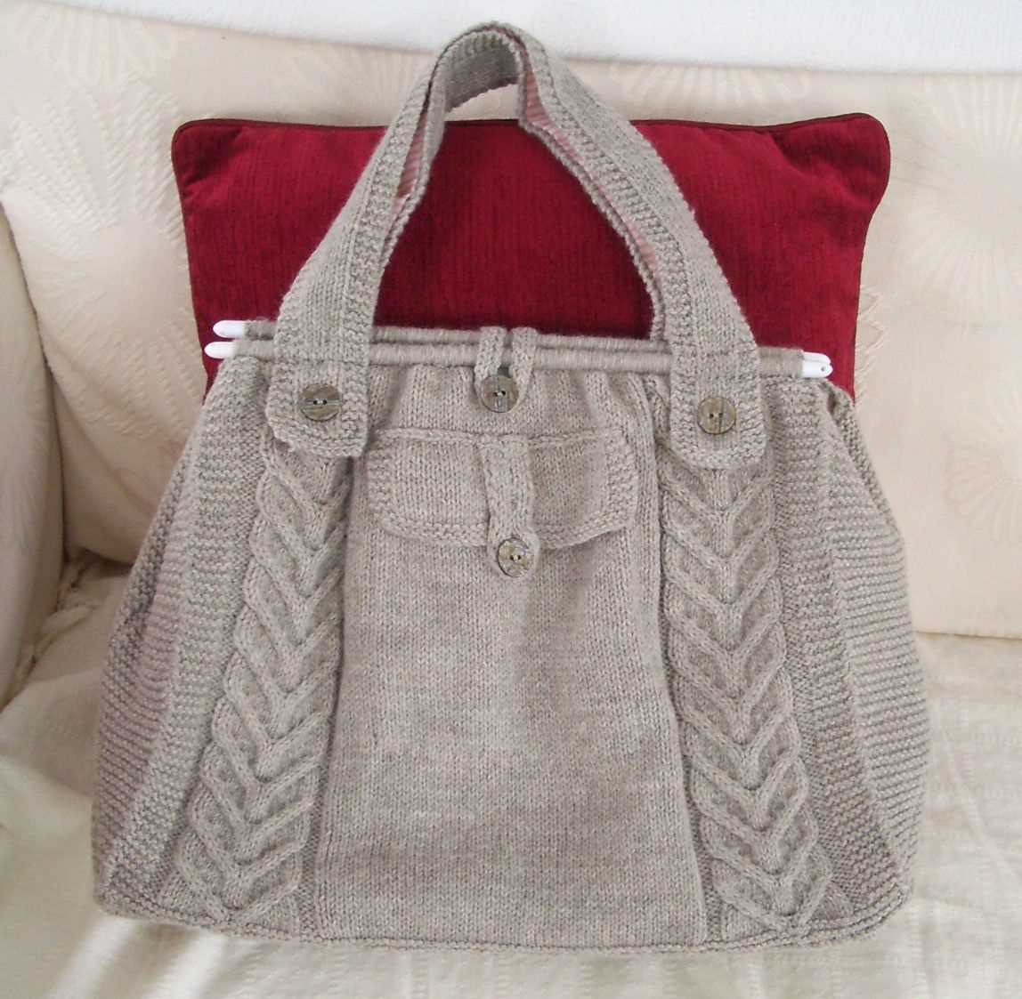 Cable knit bag pattern