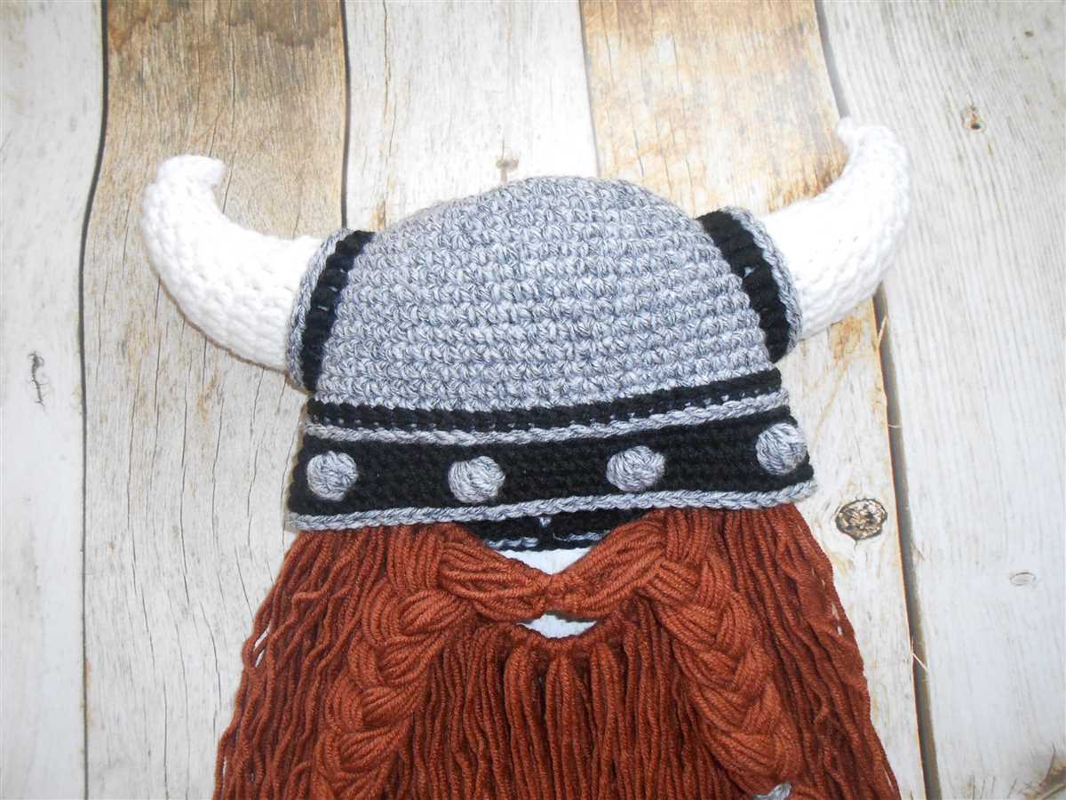 Knitting pattern viking helmet and beard