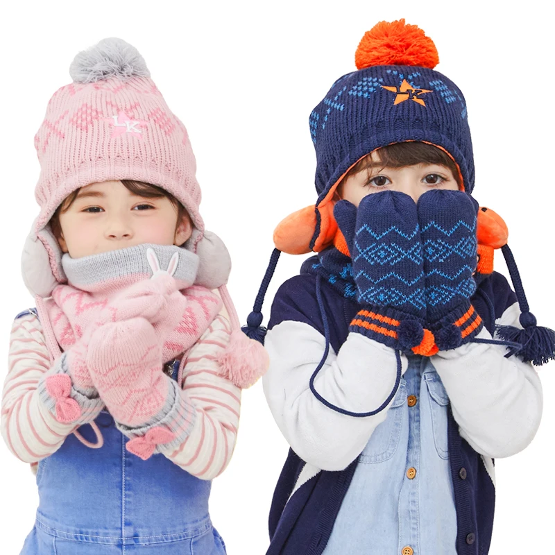 Childrens hat and scarf set knitting pattern