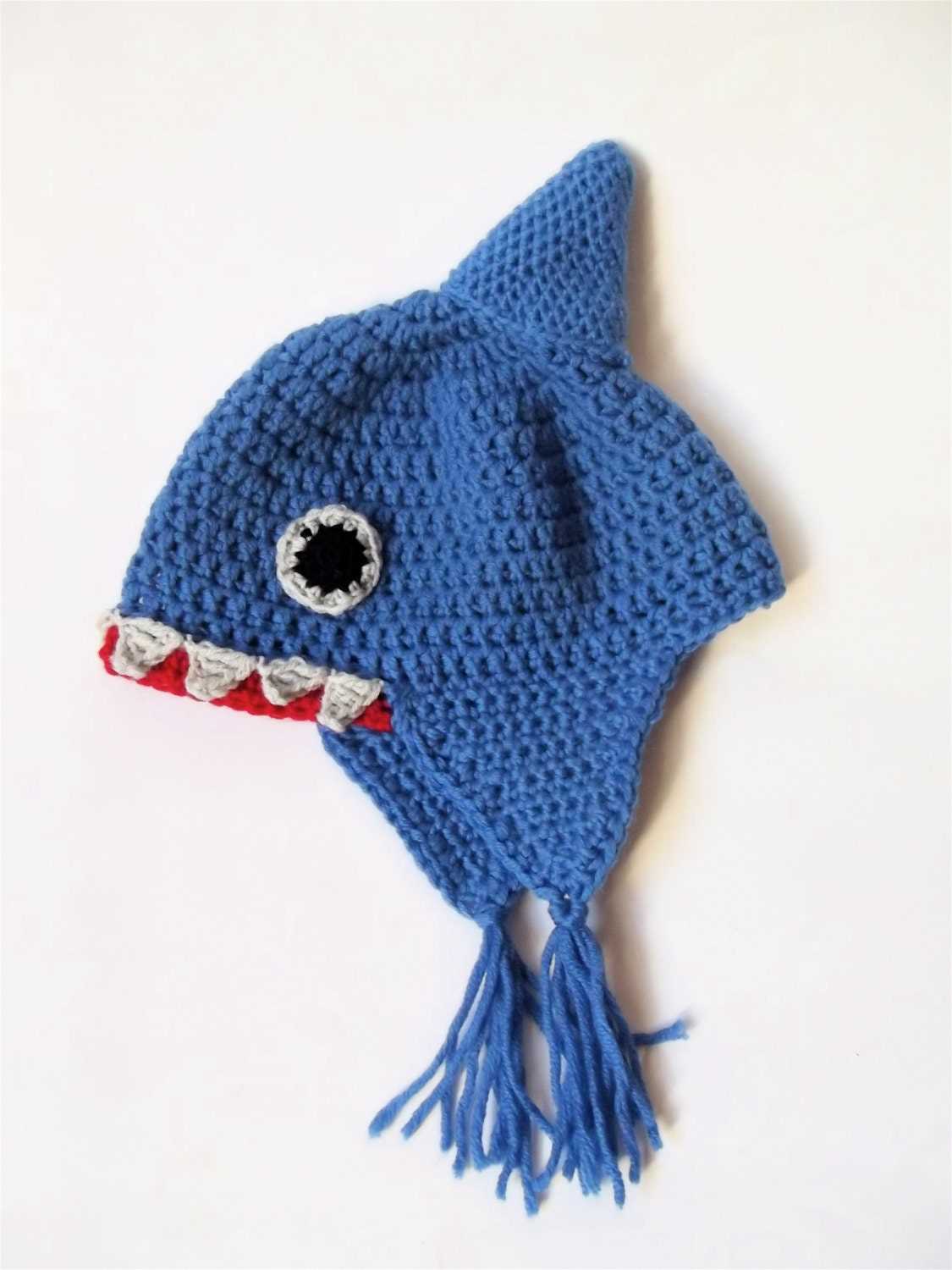 Shark hat knitting pattern free