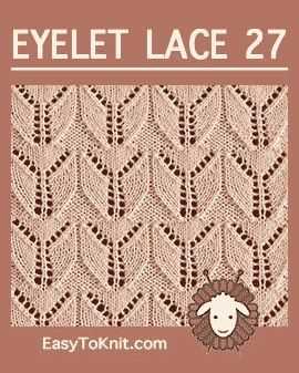Eyelet lace knitting patterns