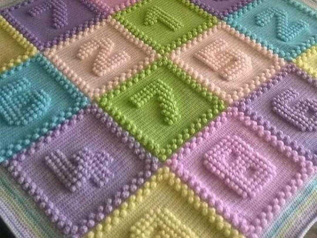 Popcorn blanket knitting pattern