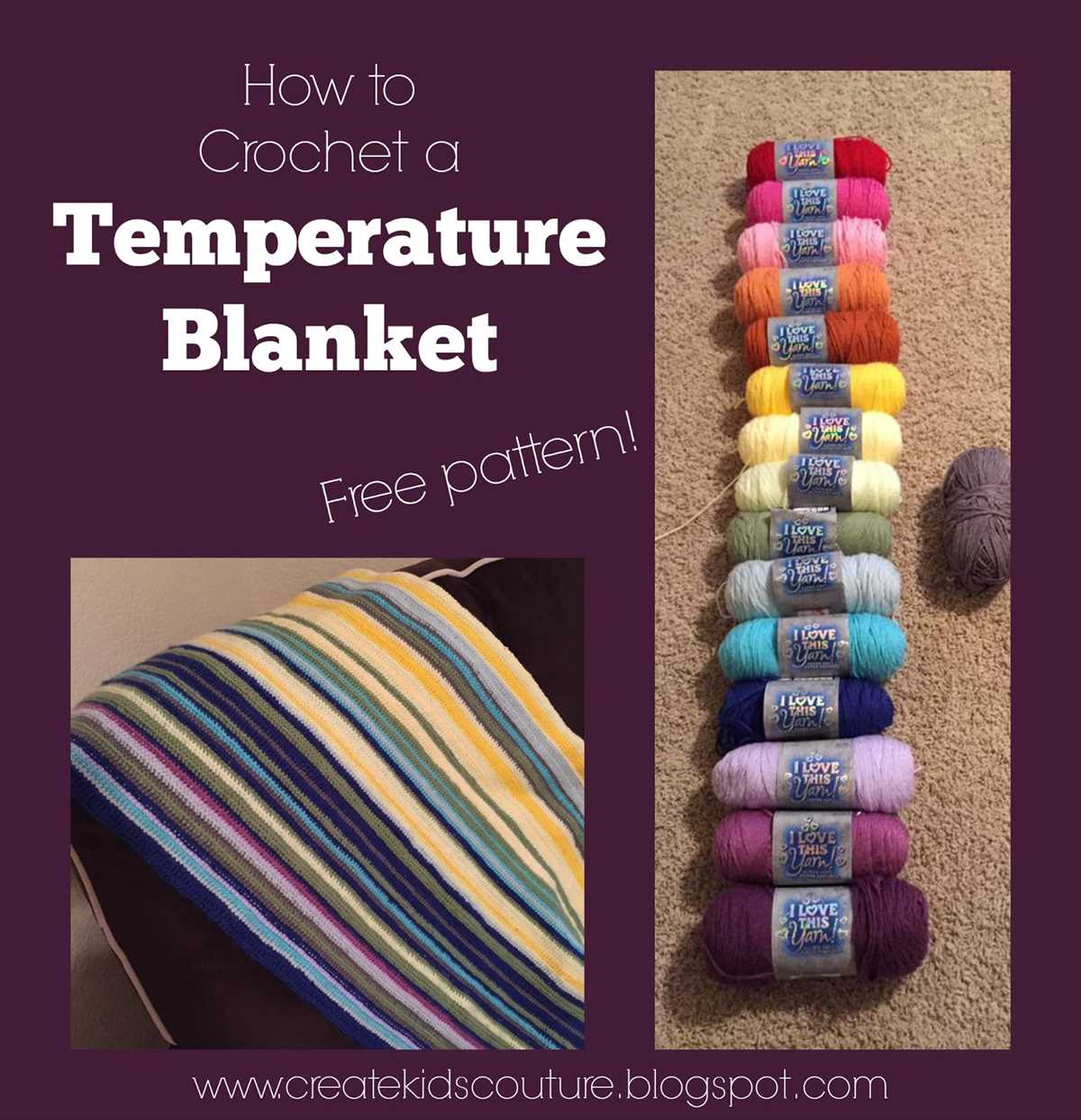Temperature blanket pattern knit