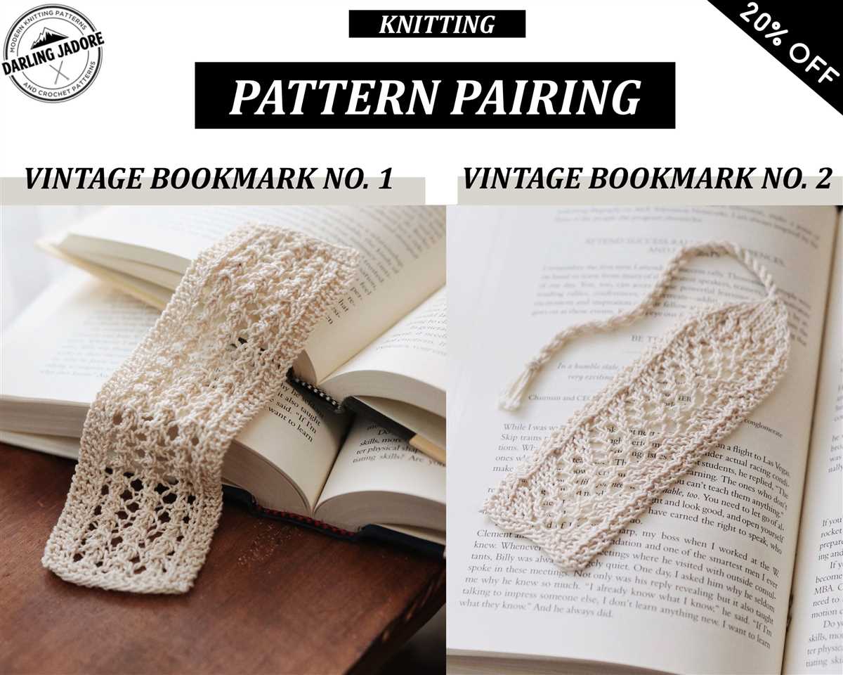 Knit bookmark pattern free