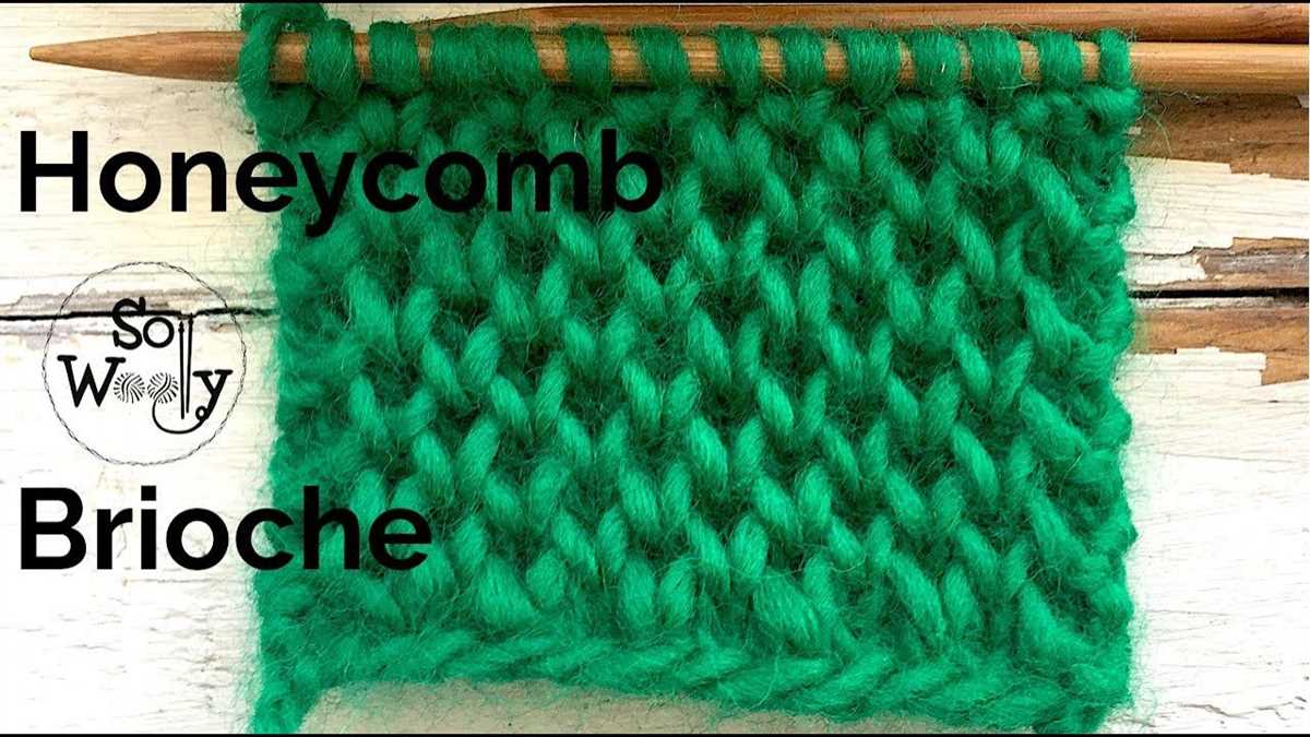 Honeycomb knitting pattern in the round