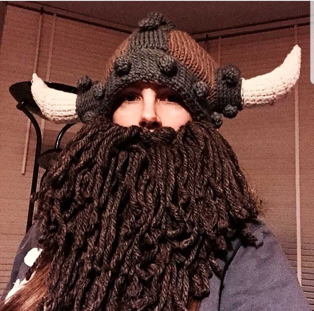 Knitting pattern viking helmet and beard