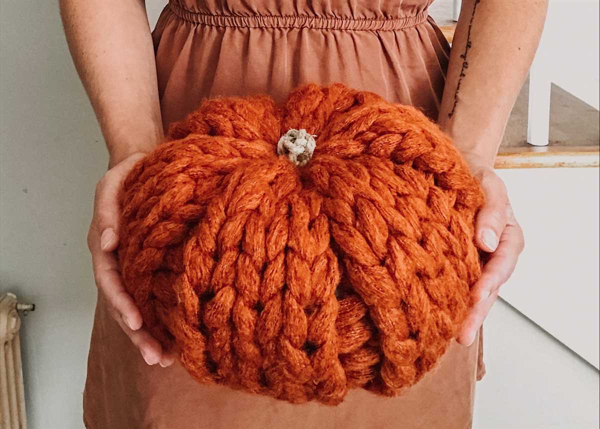 Knitted pumpkins pattern