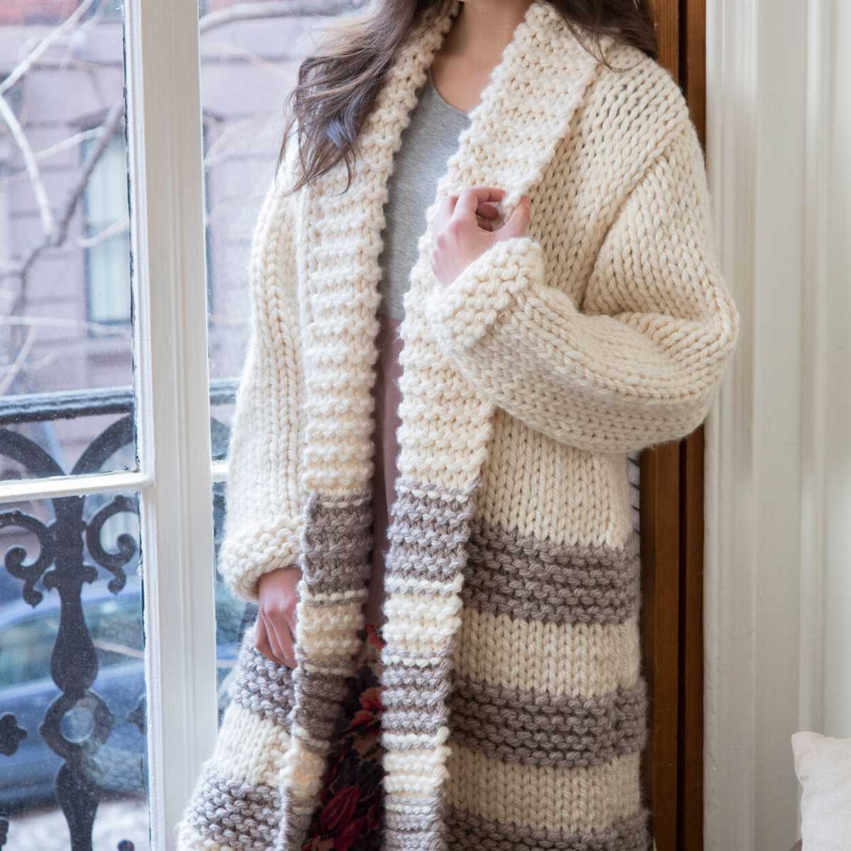 Knitted pattern cardigan