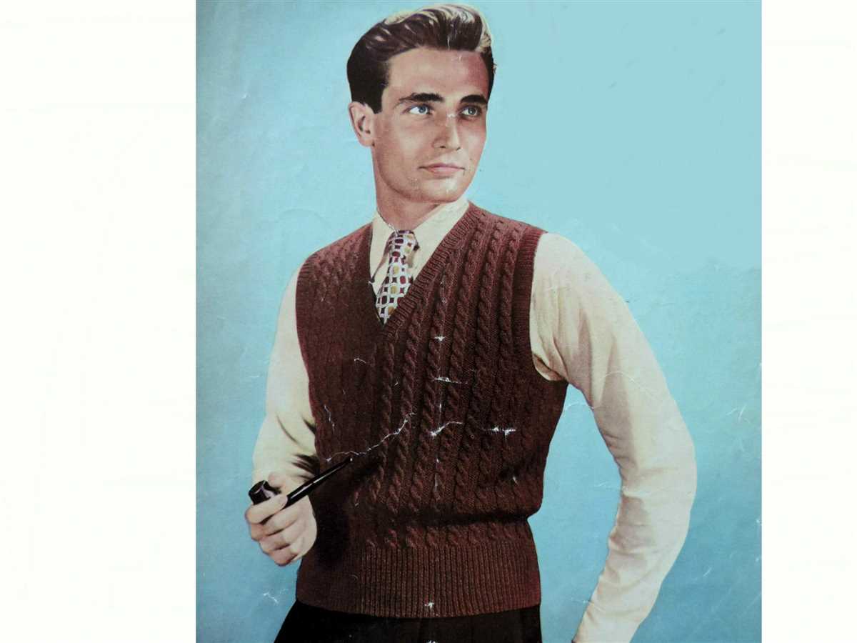 Men's knitted tank top pattern