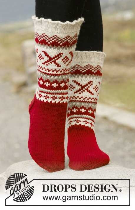Norwegian socks knitting pattern
