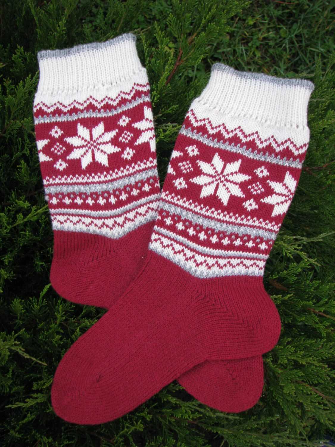 Norwegian socks knitting pattern